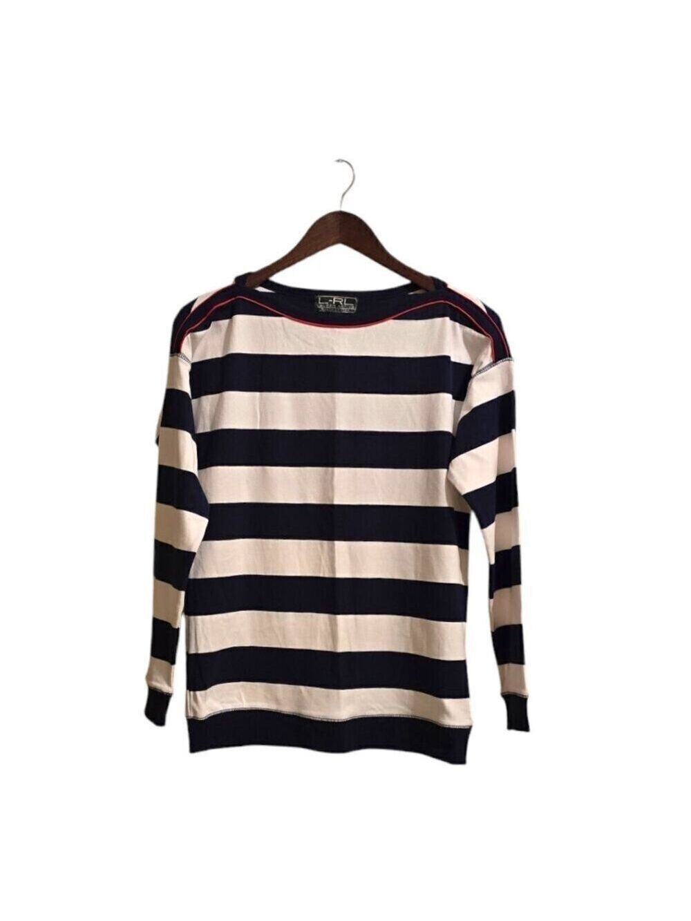 Ralph Lauren Active Striped Nautical Boatneck Long Sleeve Top Sz XS